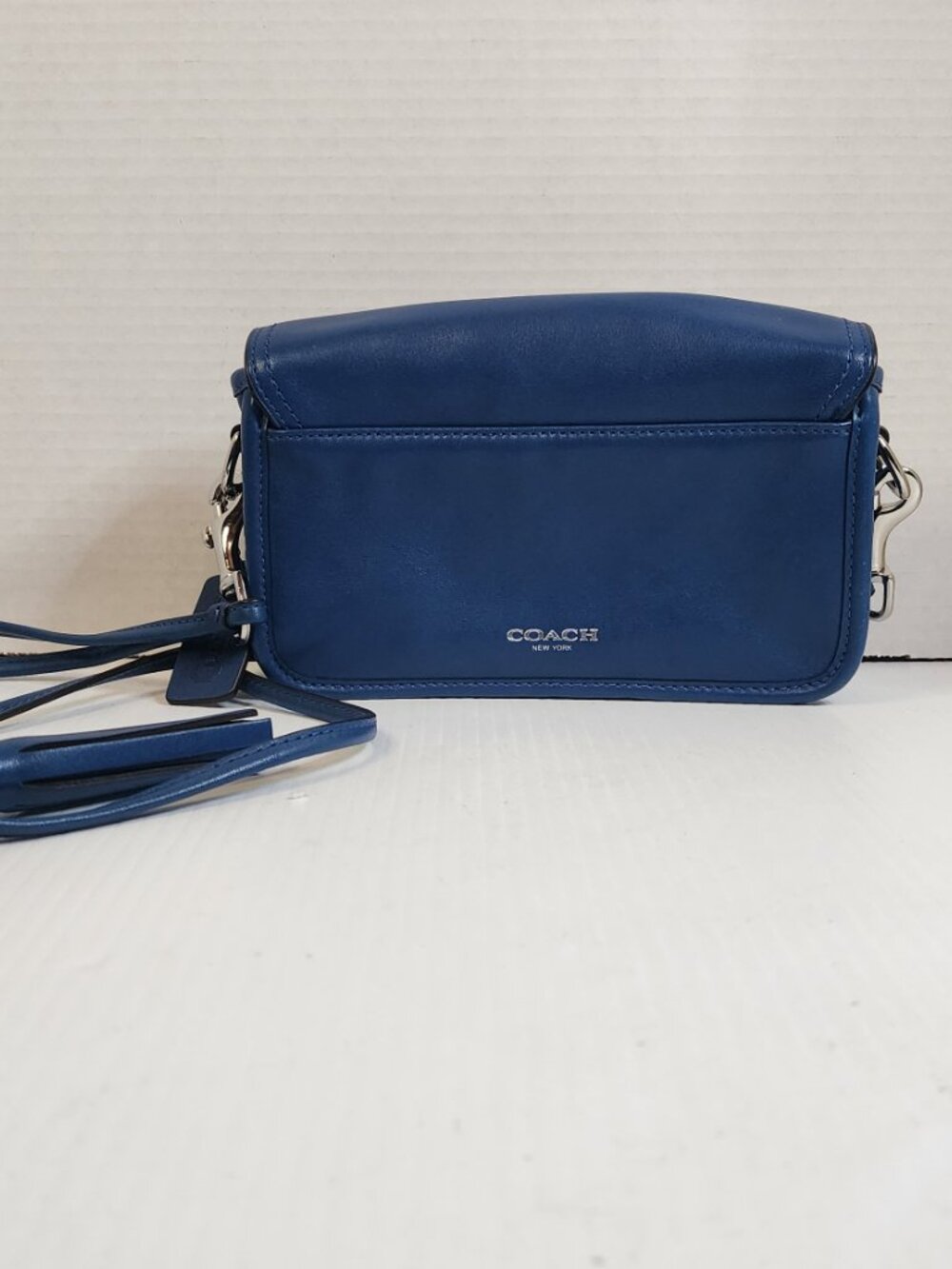 Coach Penny Crossbody Bag Navy Blue Leather Excellent Condition Authentic!